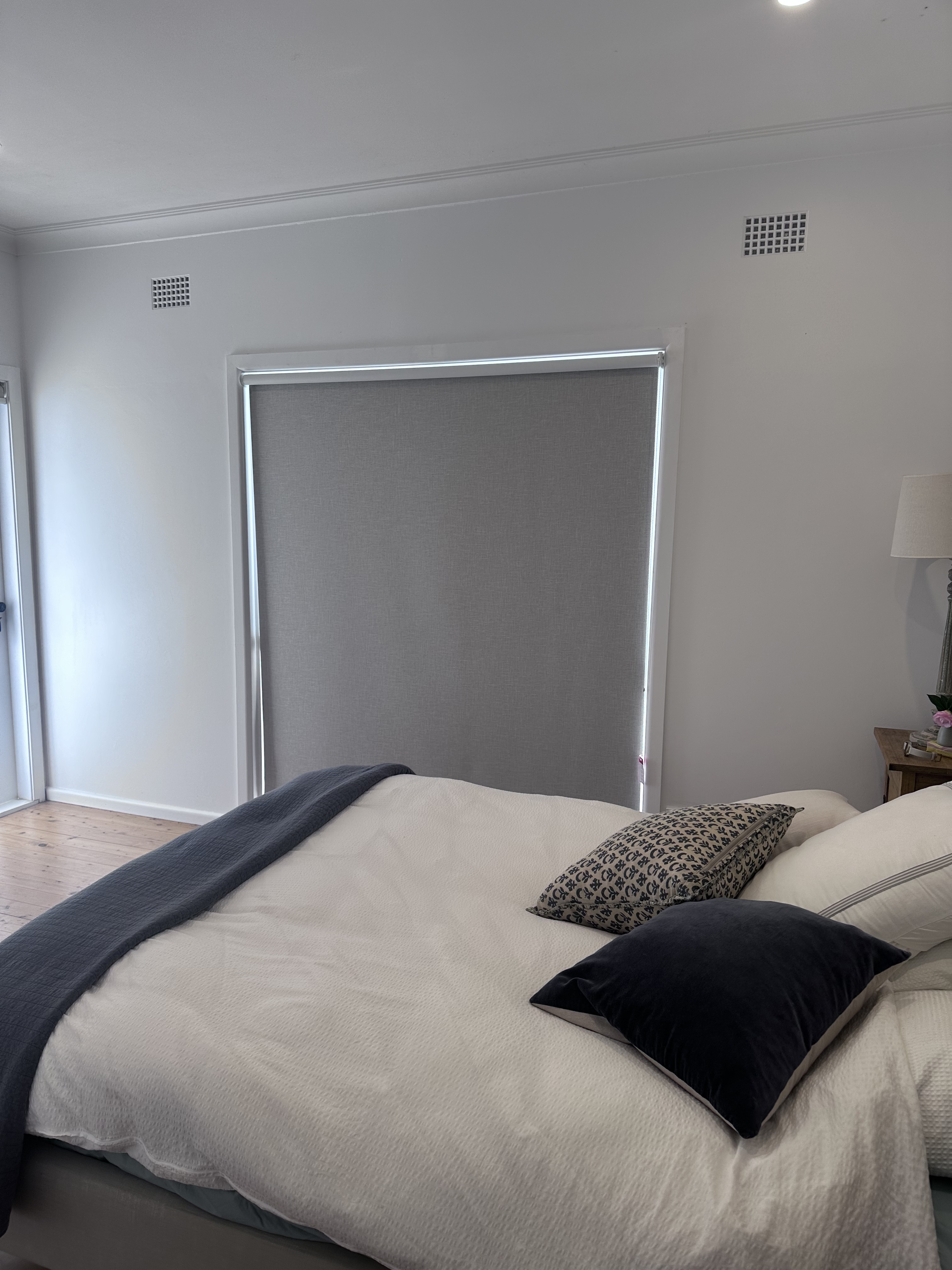 Coastal home with timber venetian blinds